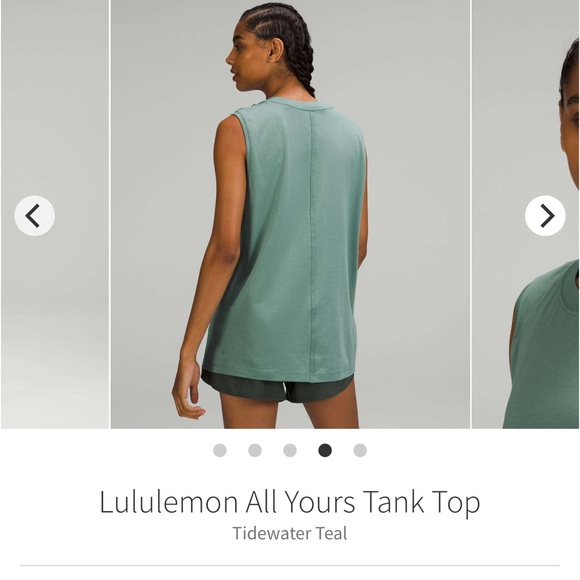 NWOT Lululemon All Yours Tank Top Tidewater Teal SZ 8 - Picture 2 of 7